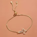 cross gold chain bracelet